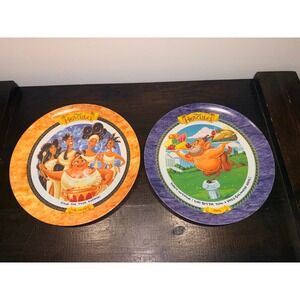 2 Vintage Disney Hercules Melamine Plates The Muses Phil 1997 PMC USA